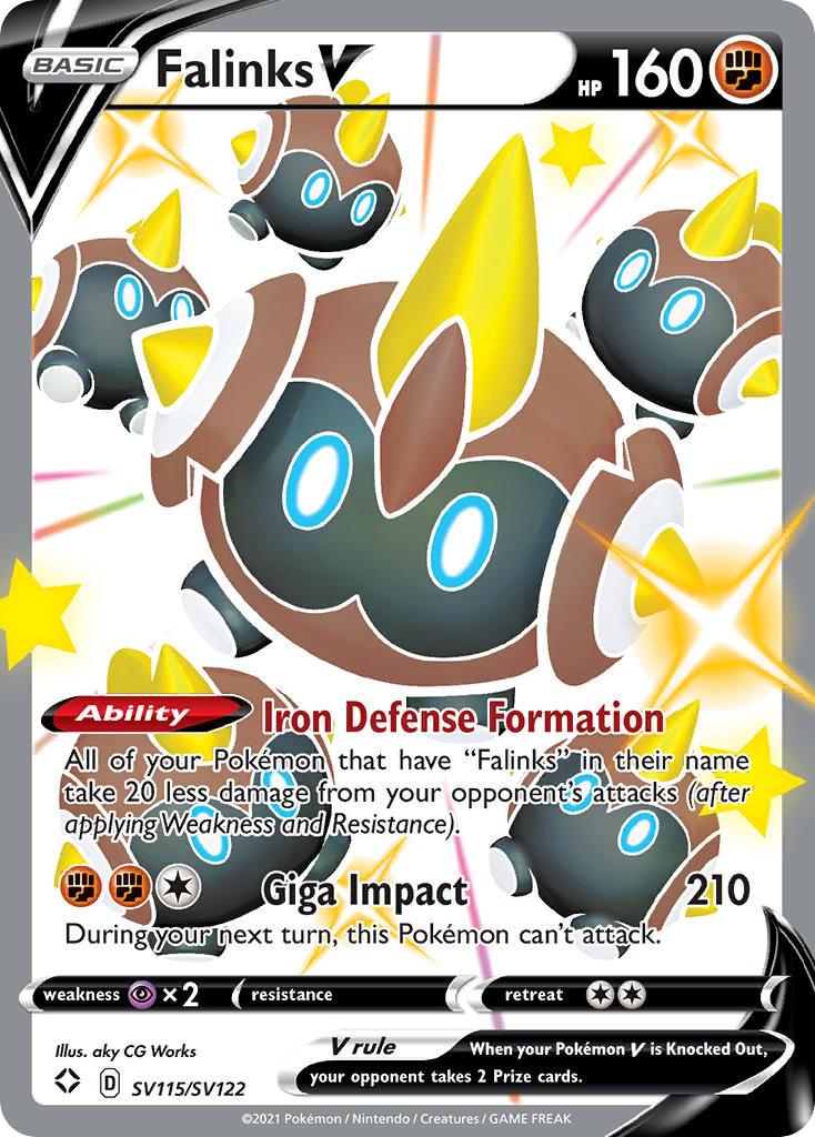 Shining Fates Falinks V Pokémon card